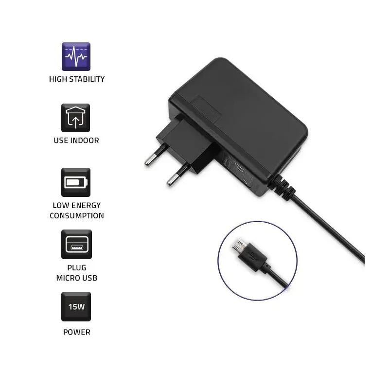 Ładowarka sieciowa Qoltec 15W | 5V | 3A | micro USB