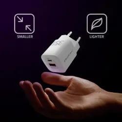 Ładowarka sieciowa Qoltec 35W GaN ULTRA | 5-20V | 2.25-3A | 1 x USB typ C