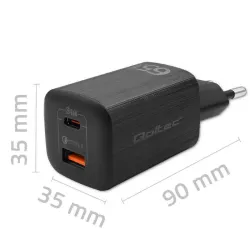 Ładowarka sieciowa Qoltec 65W GaN ULTRA | 5-20V | 2.25-3.25A | 1 x USB typ