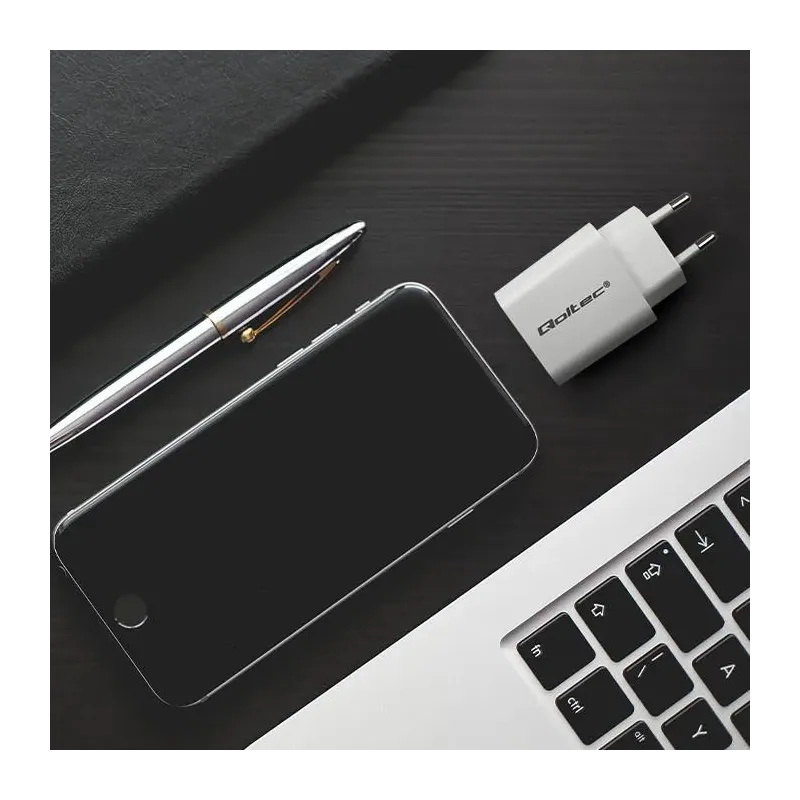 Ładowarka sieciowa Qoltec Super Quick PD | USB-C | 20W | 5-12V | 1.67-3A |