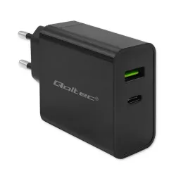 Ładowarka sieciowa Qoltec Super Quick PD | 1xUSB-C | 1xUSB | 45W | 5-20V |