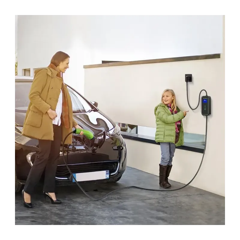 Ładowarka Qoltec do samochodu elektrycznego EV 2 w 1 typ2 | 3.5kW | 230V