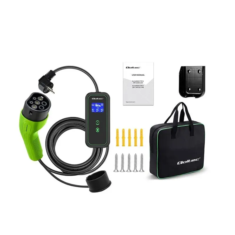 Ładowarka Qoltec do samochodu elektrycznego EV 2 w 1 typ2 | 3.5kW | 230V