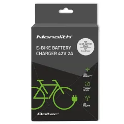 Ładowarka Qoltec do baterii roweru elektrycznego 36V | 42V | 2A | 5.5*2.5