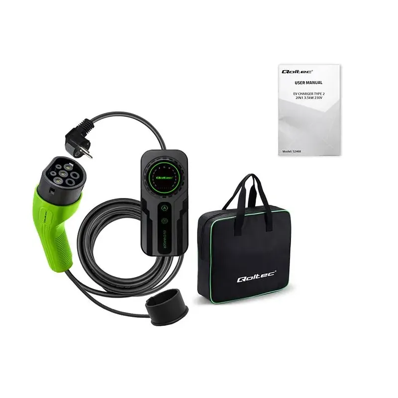 Ładowarka Qoltec do samochodu elektrycznego EV z regulacją 2w1 typ2 |