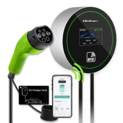 Stacja ładowania Qoltec EV 2w1 Typ2 | 22kW | Wi-Fi | LCD | 3 fazy | Wallbox