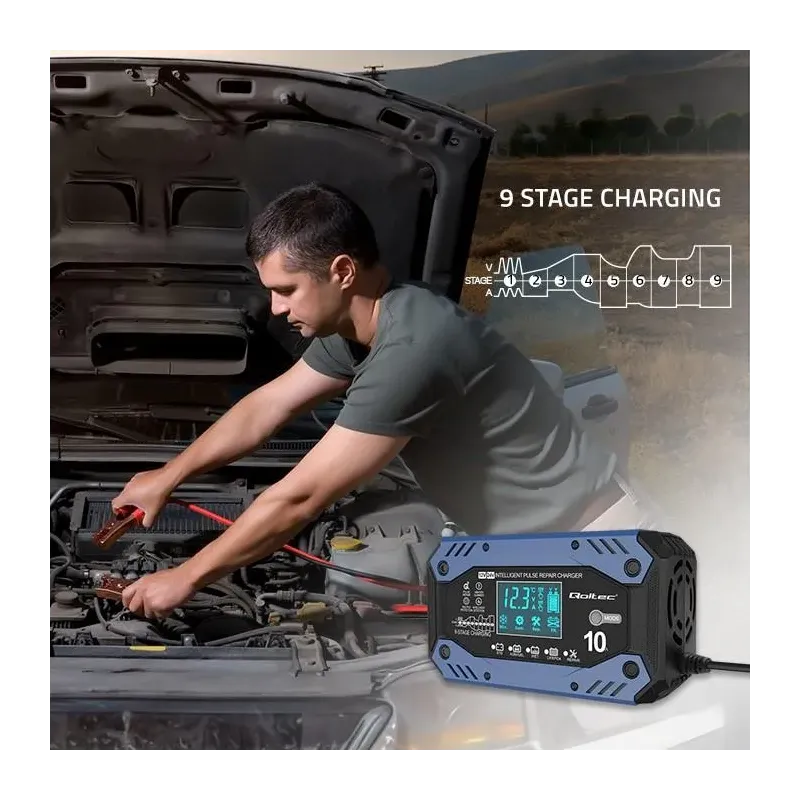 Ładowarka inteligentna Qoltec do akumulatora STD AGM GEL LiFePO4 |