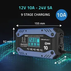 Ładowarka inteligentna Qoltec do akumulatora STD AGM GEL | PartsPC.pl