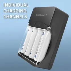 Ładowarka Qoltec do akumulatorków Ni-MH typu R03 AAA R6 AA