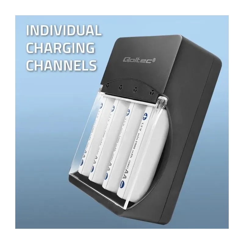 Ładowarka Qoltec do akumulatorków Ni-MH typu R03 AAA R6 AA