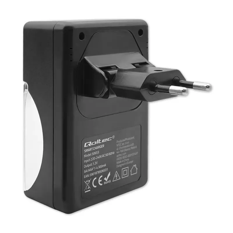 Ładowarka Qoltec do akumulatorków Ni-MH typu R03 AAA R6 AA