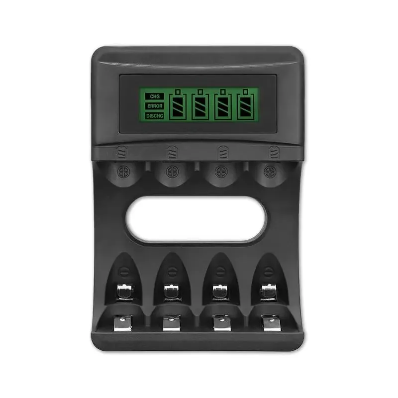 Ładowarka Qoltec do akumulatorków Ni-MH typu R03 AAA R6 AA | LCD | Kabel