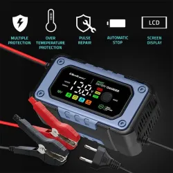 Prostownik Qoltec do akumulatora z funkcją naprawy | Inteligentna