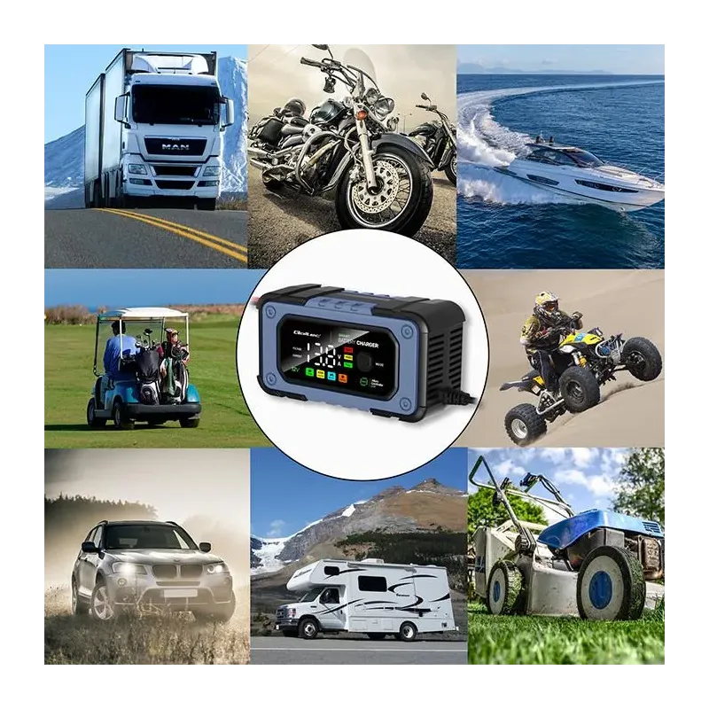 Prostownik Qoltec do akumulatora z funkcją naprawy | Inteligentna