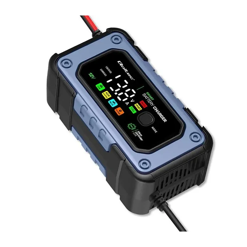 Prostownik Qoltec do akumulatora z funkcją naprawy | Inteligentna