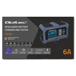 Ładowarka mikroprocesorowa Qoltec z testerem baterii i funkcją naprawy 12V