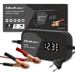 Ładowarka inteligentna Qoltec mikroprocesorowa 12V | 2A | Prostownik do
