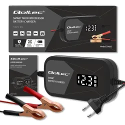 Ładowarka inteligentna Qoltec mikroprocesorowa 12V | 2A | Prostownik do
