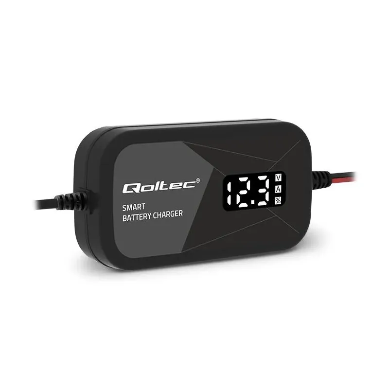Ładowarka inteligentna Qoltec mikroprocesorowa 12V | 2A | Prostownik do