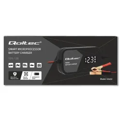 Ładowarka inteligentna Qoltec mikroprocesorowa 12V | 2A | Prostownik do