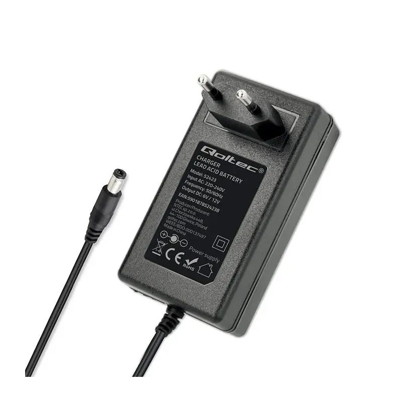 Ładowarka do akumulatora Qoltec AGM GEL STD 6V 12V | 1.5A | Prostownik z