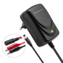 Ładowarka do akumulatora Qoltec AGM GEL STD 12V | 1A | Prostownik z