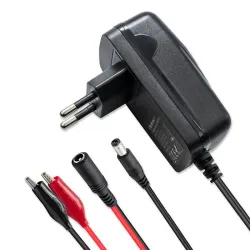 Ładowarka do akumulatora Qoltec AGM GEL STD 12V | 1A | Prostownik z