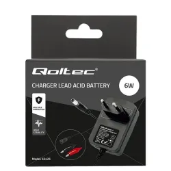 Ładowarka do akumulatora Qoltec AGM GEL STD 6V | 1A | Prostownik z