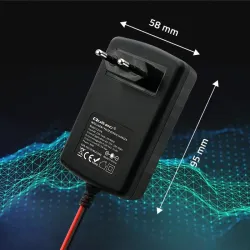 Ładowarka do akumulatora Qoltec AGM GEL STD 6V/12V | 2A | Prostownik z