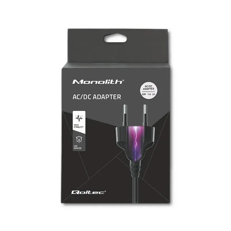 Zasilacz sieciowy Qoltec desktopowy 36W | 12V | 3A | 5.5*2.1 + kabel