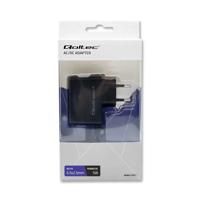 Zasilacz wtyczkowy Qoltec 5W | 5V | 1A | 5.5*2.5