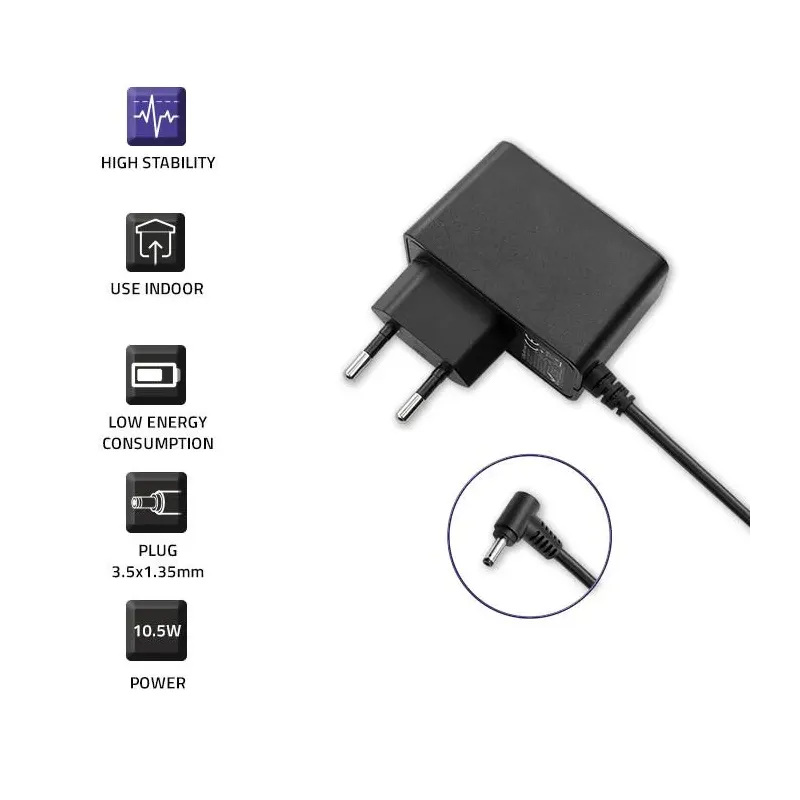 Zasilacz wtyczkowy Qoltec 10.5W | 5V | 2.1A | 3.5*1.35