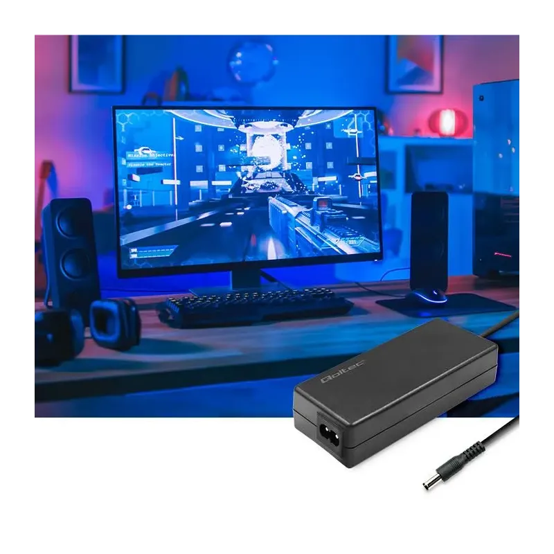 Zasilacz desktopowy Qoltec 60W | 12V | 5A | 5.5*2.5 | +kabel zasilający