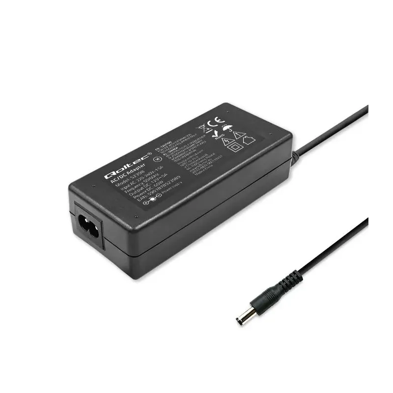 Zasilacz desktopowy Qoltec 60W | 12V | 5A | 5.5*2.5 | +kabel zasilający