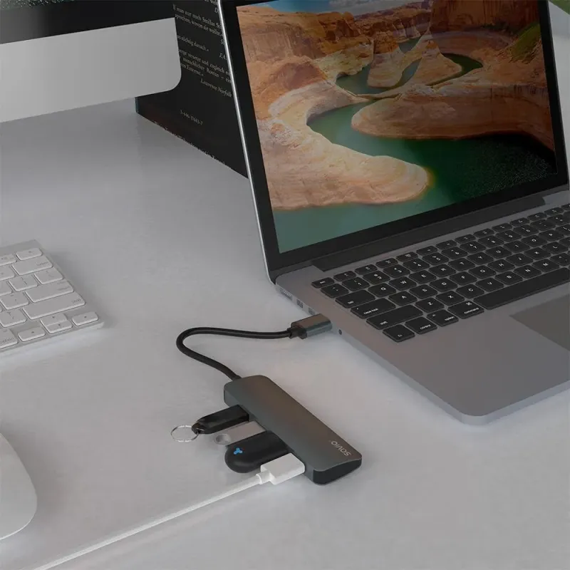 Hub USB 3.1 SAVIO AK-53 USB-A - 4 x USB-A szary