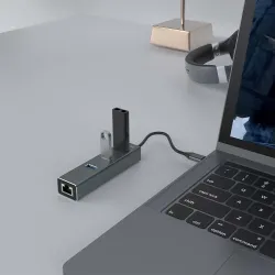 HUB USB-C 3.1 SAVIO AK-57 z adapterem RJ-45 3-portowy