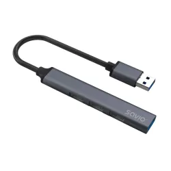 Hub USB SAVIO AK-70 USB-A - 3 x USB-A 2.0, 1 x USB-A 3.0 | PartsPC.pl
