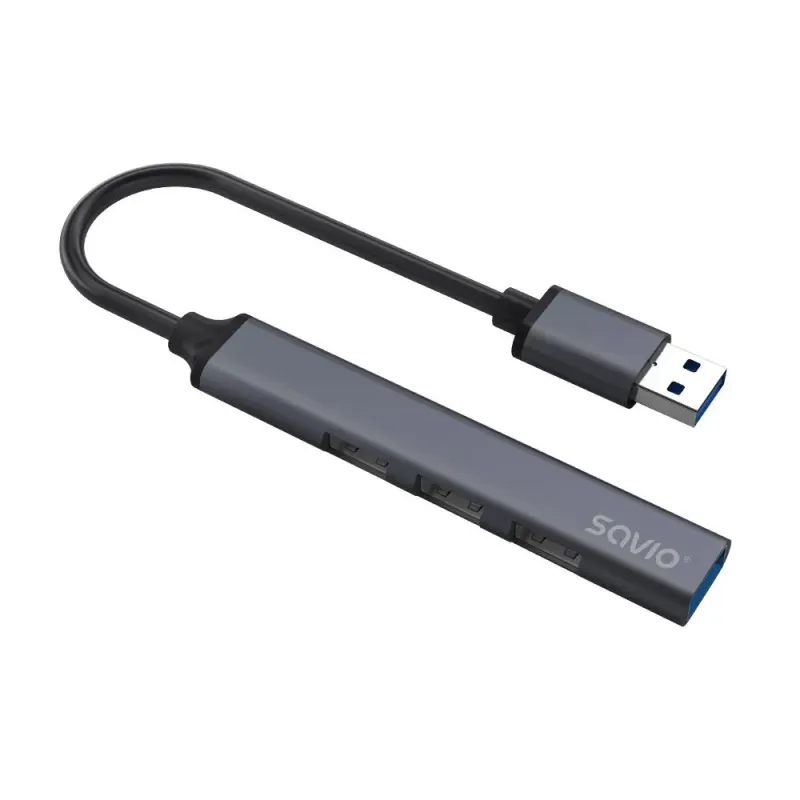 Hub USB SAVIO AK-70 USB-A - 3 x USB-A 2.0, 1 x USB-A 3.0 | PartsPC.pl