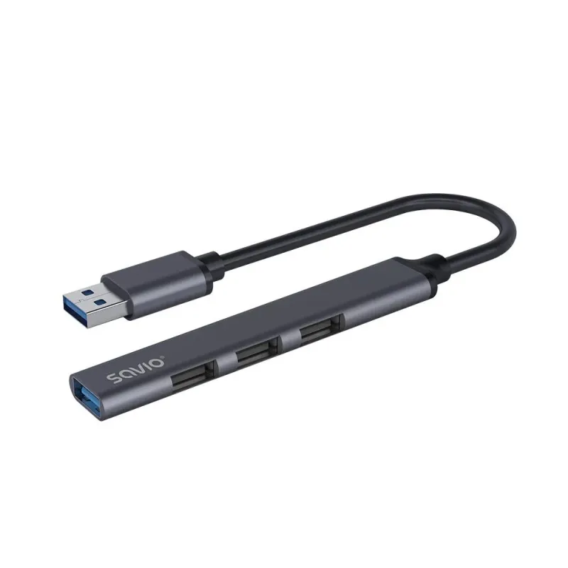 Hub USB SAVIO AK-70 USB-A - 3 x USB-A 2.0, 1 x USB-A 3.0 | PartsPC.pl