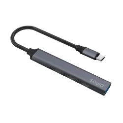 Hub USB SAVIO AK-71 USB-C - 3 x USB-A 2.0, 1 x USB-A 3.1 Gen 1