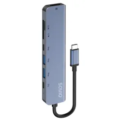 Hub USB-C SAVIO AK-82 7w1 | PartsPC.pl