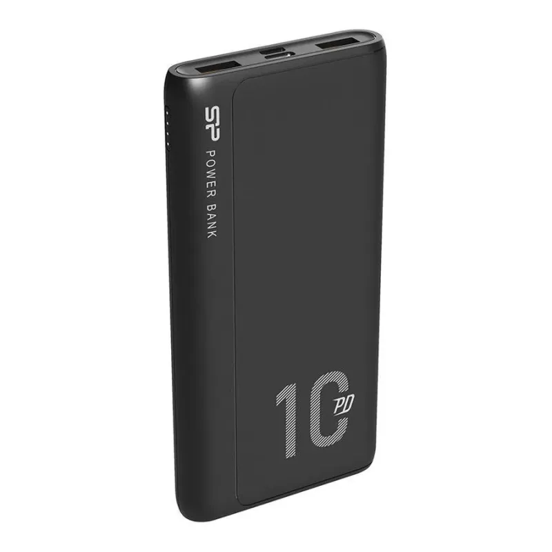 Powerbank Silicon Power QP15 10000mAh QC3.0+PD 1x USB-C, 2x USB-A czarny