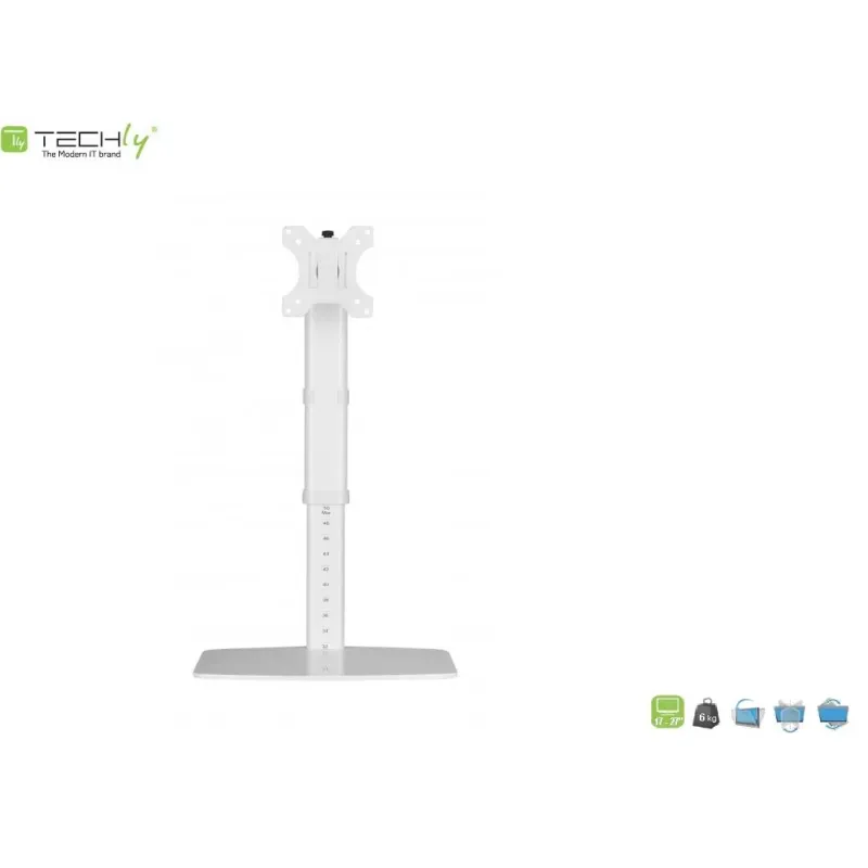 Uchwyt biurkowy Techly 17"-27", 6kg pionowy | PartsPC.pl