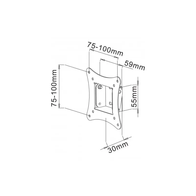 Uchwyt ścienny LCD/LED Techly 13"-30", 15kg czarny, uchylny