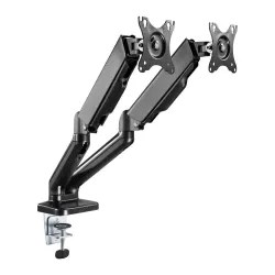 Uchwyt biurkowy 2xLCD/LED Techly 17"-32" 2x(2-9kg) Amortyzator gazowy