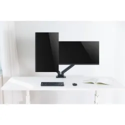 Uchwyt biurkowy 2xLCD/LED Techly 17"-32" 2x(2-9kg) Amortyzator gazowy
