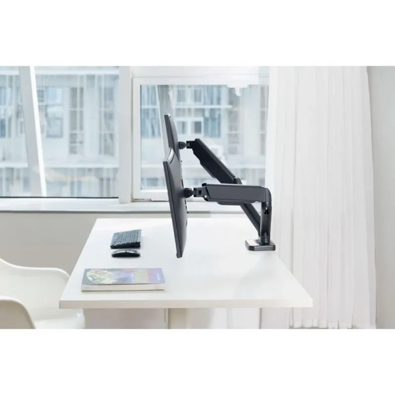 Uchwyt biurkowy 2xLCD/LED Techly 17"-32" 2x(2-9kg) Amortyzator gazowy