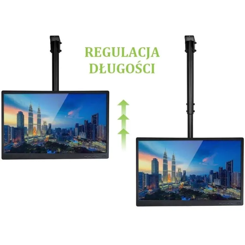 Uchwyt sufitowy Techly 37"-70", 50kg pełna regulacja | PartsPC.pl