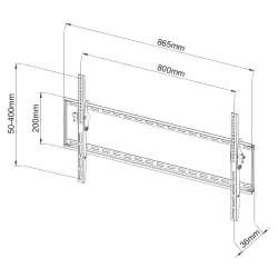 Uchwyt ścienny LCD/LED Techly 42"-80", 60 kg slim