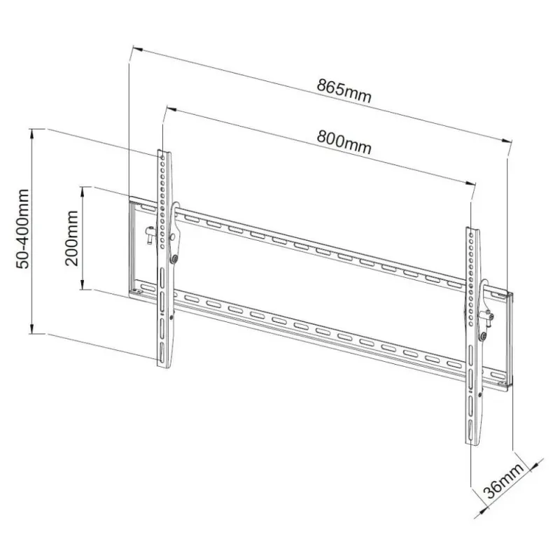 Uchwyt ścienny LCD/LED Techly 42"-80", 60 kg slim